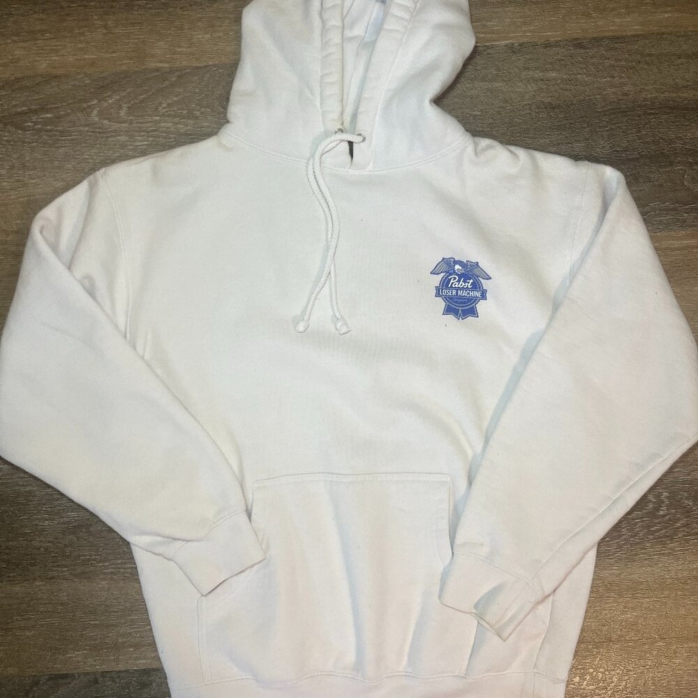 Loser Machine x Pabst Blue Ribbon PBR White Hoodie - Size M